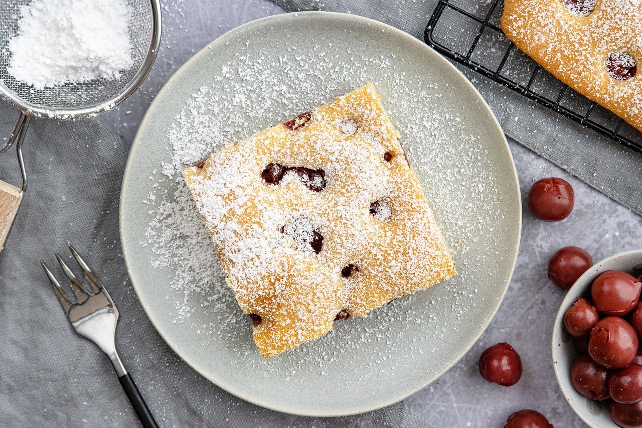 cherry cake, cake, cirese, vişine