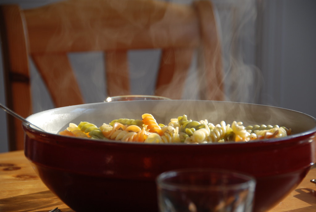 fusilli, paste, legume